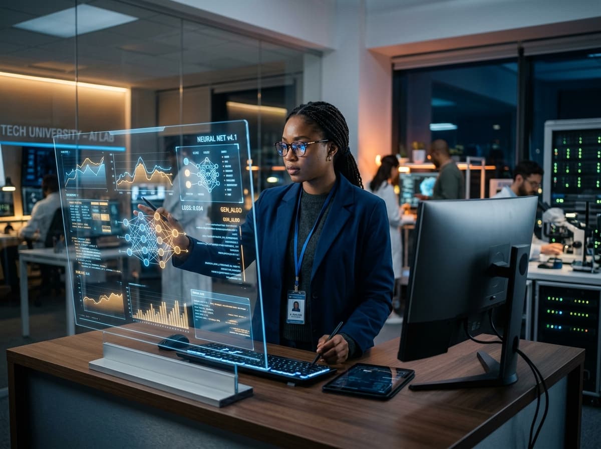Ingénieure IA dans un laboratoire de recherche technologique